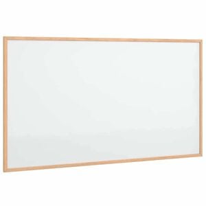vidaXL Magnetick&aacute; b&iacute;l&aacute; tabule s r&aacute;mem z masivn&iacute;ho borovicov&eacute;ho dřeva 100 x 55 cm