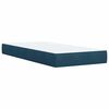 vidaXL Box spring postel s matrac&iacute; modr&aacute; 90 x 200 cm samet