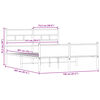 vidaXL R&aacute;m postele bez matrace kouřov&yacute; dub 150x200 cm kompozitn&iacute; dřevo
