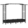 vidaXL Vyv&yacute;&scaron;en&yacute; z&aacute;hon s trel&aacute;ž&iacute; a střechou Čern&aacute; 207 x 40 x 129 cm PP