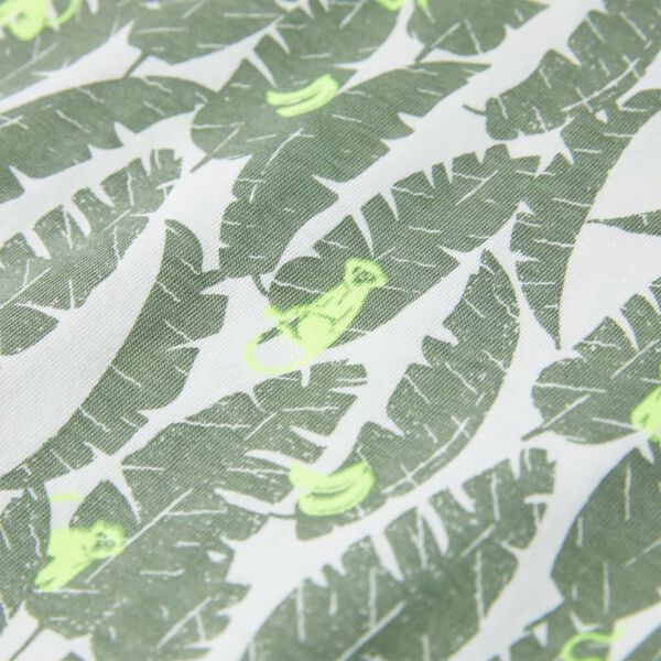 Dětsk&eacute; tričko ecru a tmav&yacute; břečťan 140