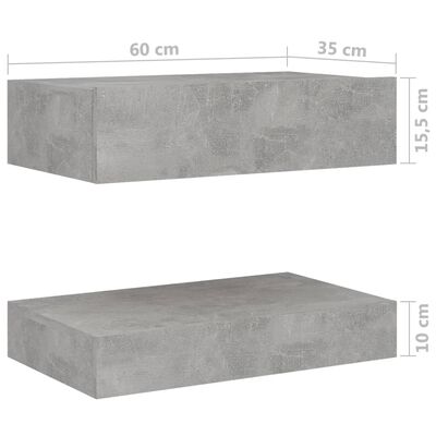 vidaXL Noční stolek betonově šedý 60 x 35 cm kompozitní dřevo