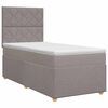 vidaXL Postel boxspring s matrac&iacute; s čelo Taupe 80 x 200 cm Textil