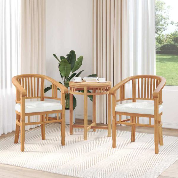 vidaXL Židle 2 pcs Hněd&aacute; 63 x 58 x 89 cm Pevn&eacute; teakov&eacute; dřevo