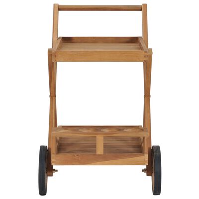 vidaXL Čajový vozík masivní teakové dřevo