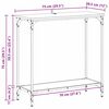 vidaXL Konzolov&yacute; stolek Čern&yacute; dub 75 x 30.5 x 75 cm Kompozitn&iacute; dřevo