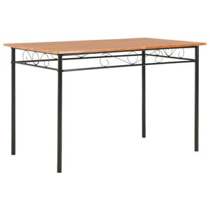 vidaXL J&iacute;deln&iacute; stůl hněd&yacute; 120 x 70 x 75 cm MDF