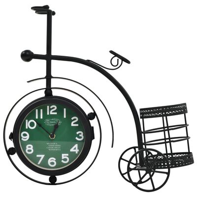 vidaXL Oboustranné hodiny s motivem tříkolky vintage
