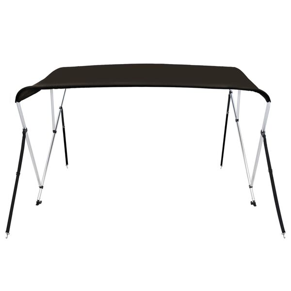 vidaXL Bimini stříška se 3 oblouky černá 183x160x137 cm