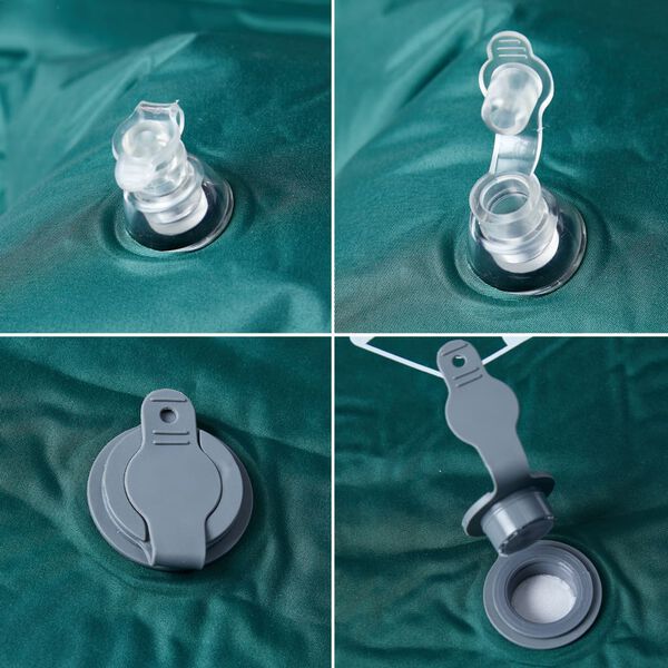 vidaXL Samonafukovací kempingová matrace s polštářem 1 osoba zelená