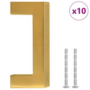 vidaXL N&aacute;bytkov&eacute; &uacute;chytky 10 ks zlat&eacute; 64 mm nerezov&aacute; ocel