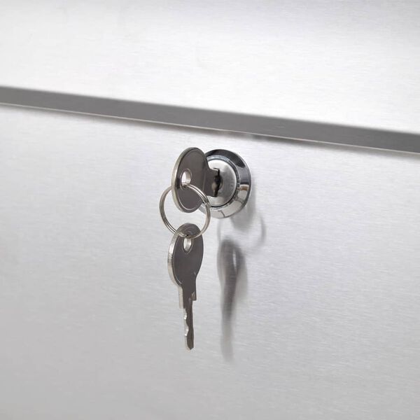 Nerezová schránka na dopisy se stojanem