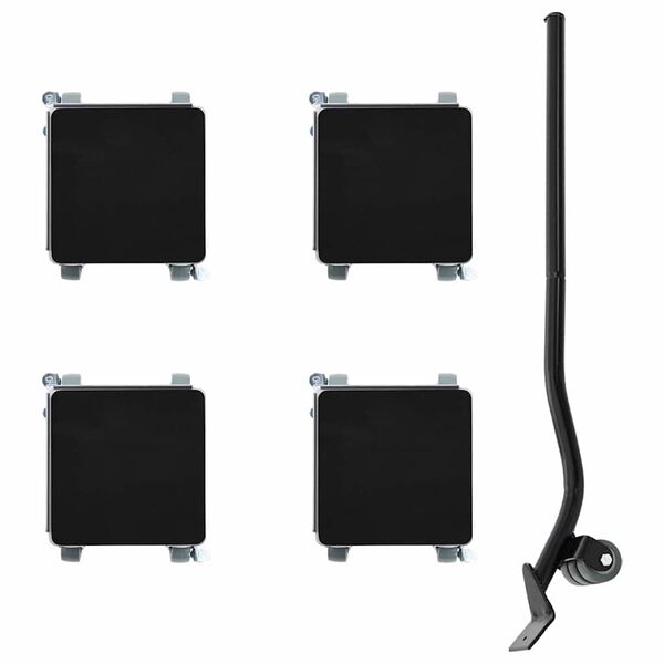 vidaXL N&aacute;bytkov&eacute; kolečka 4 ks se zved&aacute;kem 13,5x13,5x6 cm ocel 1300 kg