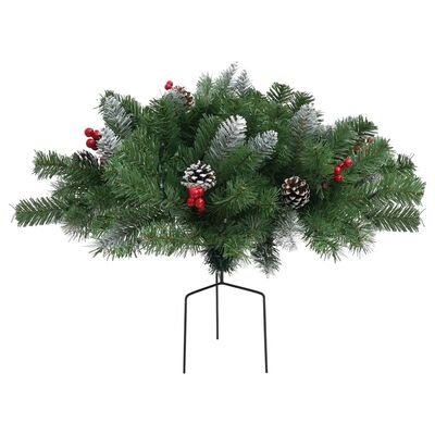 vidaXL Vánoční stromek s LED osvětlením k cestě zelený 40 cm PVC