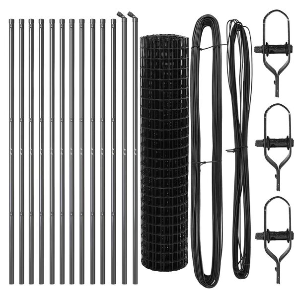 vidaXL Plot s př&iacute;spěvky &Scaron;ed&aacute; 1 x 25 m Ocel