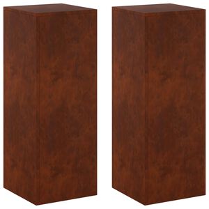 vidaXL Stojan na rostliny 2 pcs Rezav&aacute; 30 x 30 x 80 cm