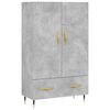 vidaXL Skř&iacute;ň highboard betonově &scaron;ed&aacute; 69,5x31x115 cm kompozitn&iacute; dřevo