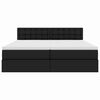 vidaXL Postel s &uacute;ložn&yacute;m prostorem a LED osvětlen&iacute;m Čern&aacute; 180 x 200 cm