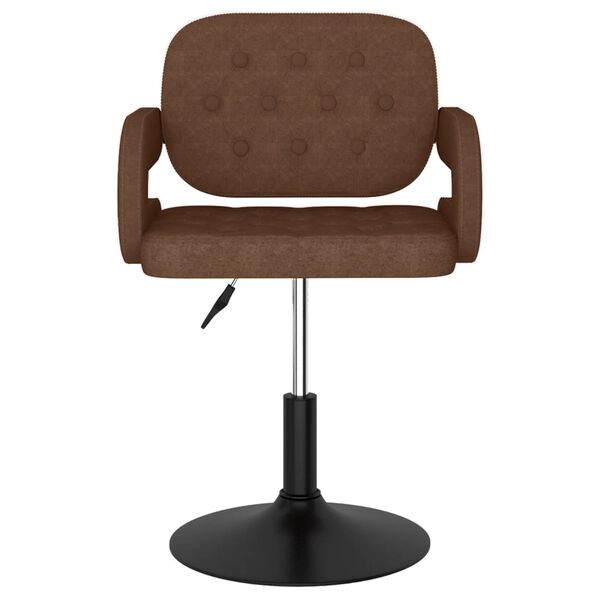 vidaXL Otočn&aacute; j&iacute;deln&iacute; židle hněd&aacute; textil