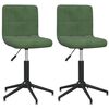 vidaXL Otočné jídelní židle 2 ks tmavě zelené samet