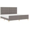 vidaXL R&aacute;m postele s čelo Taupe 200 x 200 cm textil