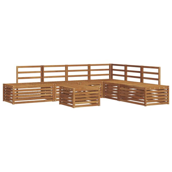 vidaXL Venkovn&iacute; pohovkov&aacute; souprava 7 Kus Př&iacute;rodn&iacute;