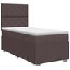 vidaXL Postel boxspring s matrac&iacute; Tmavě hněd&aacute; 90 x 200 cm Textil