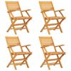 vidaXL Skl&aacute;dac&iacute; židle 4 ks 55x62x90 cm masivn&iacute; teak