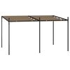 vidaXL Alt&aacute;n se zatahovac&iacute; střechou 400 x 300 x 233 cm taupe