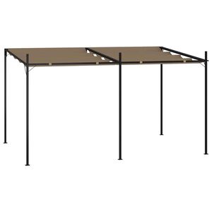 vidaXL Alt&aacute;n se zatahovac&iacute; střechou 400 x 300 x 233 cm taupe