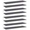 vidaXL Př&iacute;davn&eacute; police 8 ks &scaron;ed&eacute; vysok&yacute; lesk 100x30x1,5 cm dřevotř&iacute;ska