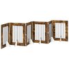 vidaXL Skl&aacute;dac&iacute; ps&iacute; br&aacute;na se stojany 6 pcs Kouřov&yacute; dub 362 cm