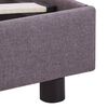 vidaXL Rám postele bez matrace Taupe látka 135x190 cm