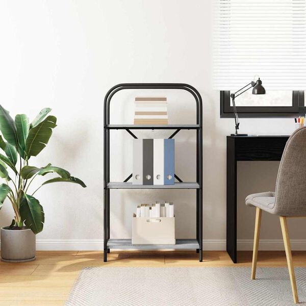 vidaXL Knihovna &Scaron;ed&aacute; Sonoma 60 x 30 x 109 cm Kompozitn&iacute; dřevo