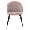 Venture Home J&iacute;deln&iacute; židle 2 ks samet samet čern&eacute; mosaz a starorůžov&eacute;