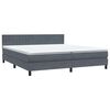 vidaXL Box spring postel s matrac&iacute; tmavě &scaron;ed&aacute; 180x220 cm samet