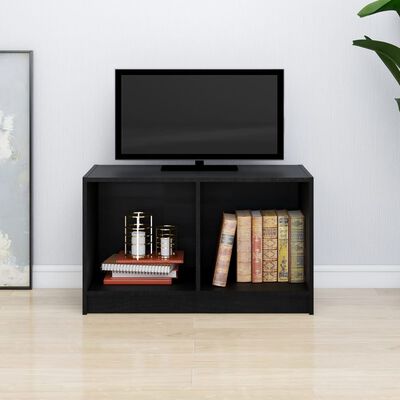 vidaXL TV stolek černý 70 x 33 x 42 cm masivní borové dřevo