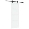 vidaXL Posuvn&eacute; dveře B&iacute;l&aacute; a čern&aacute; 83 x 232 cm Masivn&iacute; borovicov&eacute; dřevo