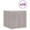 vidaXL Skl&aacute;dac&iacute; &uacute;ložn&eacute; boxy 10 ks hněd&eacute; 32x32x32 cm netkan&aacute; textilie