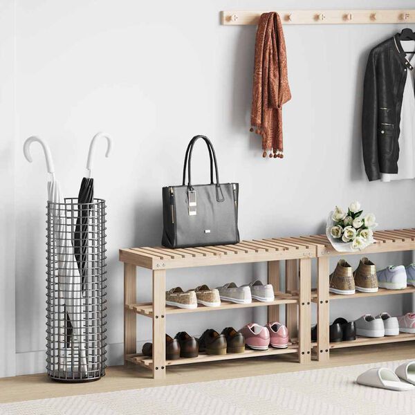 vidaXL Botn&iacute;k s lavic&iacute; 2 v 1 masivn&iacute; jedlově dřevo