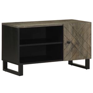 vidaXL TV skř&iacute;ňka čern&aacute; 80 x 33 x 46 cm masivn&iacute; mangovn&iacute;kov&eacute; dřevo
