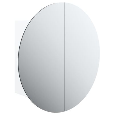 vidaXL Koupelnová skříňka s kulatým zrcadlem a LED bílá 40x40x17,5 cm
