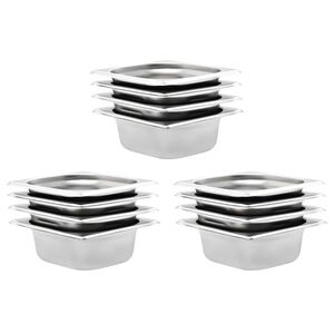 vidaXL Gastron&aacute;doby 12 ks GN 1/6 65 mm nerezov&aacute; ocel
