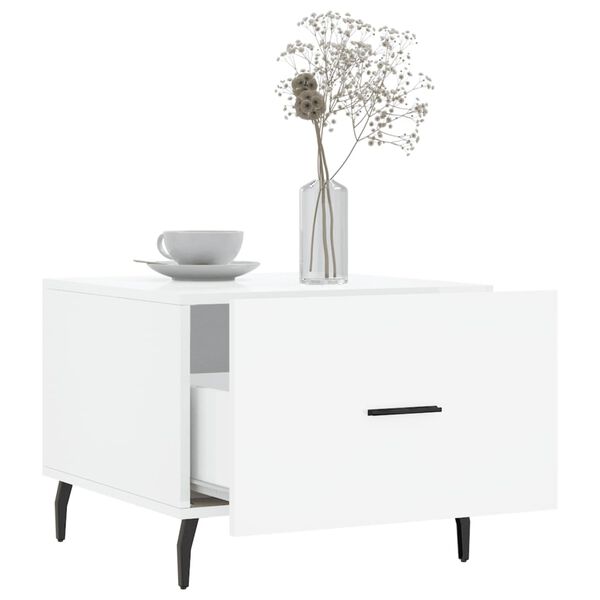 vidaXL Konferenčn&iacute; stolky 2 ks leskl&eacute; b&iacute;l&eacute; 50x50x40cm kompozitn&iacute; dřevo