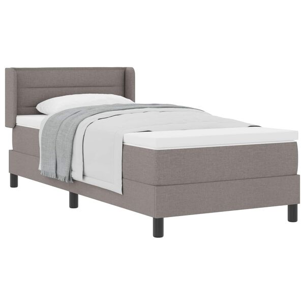 vidaXL Postel s boxspringem s matrac&iacute; Taupe 200 x 80 cm Polyester