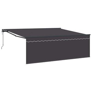 vidaXL Stahovac&iacute; mark&yacute;za Antracit 400 &times; 300 cm Polyester a hlin&iacute;k