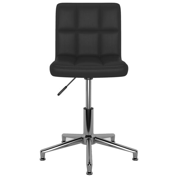 vidaXL Otočn&eacute; j&iacute;deln&iacute; židle 2 ks čern&eacute; uměl&aacute; kůže