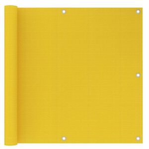 vidaXL Balk&oacute;nov&aacute; z&aacute;stěna žlut&aacute; 90 x 500 cm HDPE