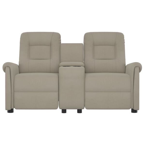 vidaXL 2m&iacute;stn&eacute; mas&aacute;žn&iacute; polohovac&iacute; křeslo s drž&aacute;kem n&aacute;pojů světle &scaron;ed&eacute;