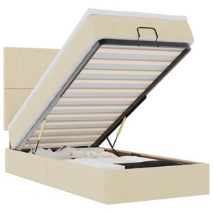 vidaXL Osmansk&aacute; postel s matrac&iacute; & LEDs kr&eacute;mov&aacute; 90x200 cm l&aacute;tka